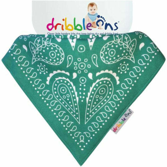 Dribble Ons Μπαντάνα Υφασμάτινη με Κουμπί Paisley Turqoise