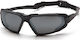 Pyramex Safety Highlander H2x Anti-fog Safety Glasses / Work Mask for Protection with Black Lenses Tinted 1pcs