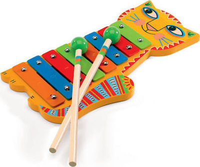 Djeco Wooden Xylophone Cat for 3+ Years