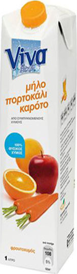 Viva Сок Портокал / ябълка / морков 1000мл 1pcs