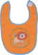 X-treme Baby Lion Bib Fabric with Hoop & Loop Fastener Orange