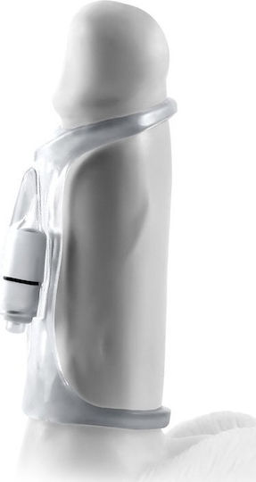 Pipedream Fantasy X-tensions Duo Clit Climax - Her Toys Penis Extension with Vibration White 14cm