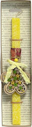 Easter Candle Square Scented, Handmade and with Box Yellow