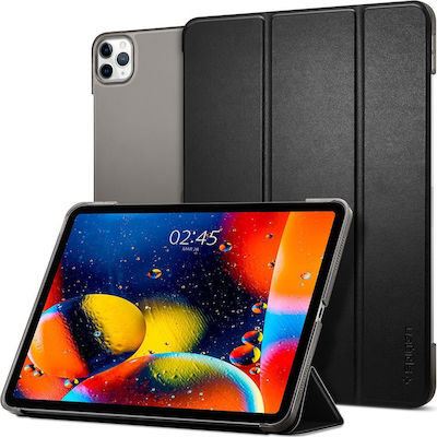 Spigen Smart Fold Flip Cover Silicon / Piele artificială Negru (iPad Pro 2020 12.9") ACS00893