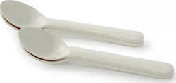 Ekobo Baby Set with Spoons made of Bamboo White 4pcs