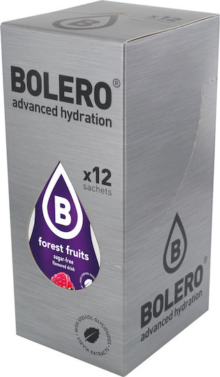 Bolero Juice Powder 1.5L in Water Fruits of the Forest Sugar Free 9gr 12pcs