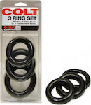 Calexotics Colt 3 Ring Set Pliable Rubber 8cm Black