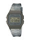 Casio Digital Watch Chronograph with Silver Rubber Strap