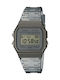 Casio Digital Women's Watch Chronograph with Silver Rubber Strap