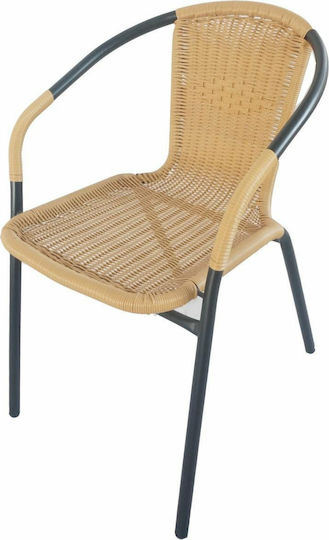 Scaun de exterior Metalic Mercury Bej 54x61x73cm