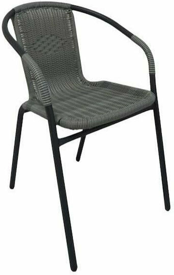Outdoor Chair Metallic Mercury Gray 54x61x73cm