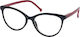 Eyelead Ε 200 Women's Reading Glasses +1.00 in Black color E 200