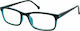 Eyelead E143 Men's Reading Glasses +3.50 Black/Blue E143 Ε 143 E 143