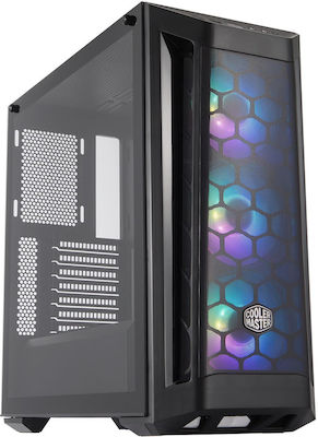 CoolerMaster Masterbox MB511 ARGB Midi Tower Κουτί Υπολογιστή με Πλαϊνό Παράθυρο Μαύρο