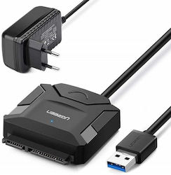 Ugreen Адаптер SATA към USB 3.0 5Gbps за Трансфер на Данни HDD SSD с Захранване Ugreen Адаптер SATA към USB 3.0 5Gbps за Трансфер на Данни HDD SSD с Захранване