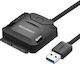 Ugreen Adapter USB to SATA Adapter SATA to USB 3.0 5Gbps Data Transfer HDD SSD Black (20611)