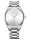 Mini Focus Ceas Barbati 46mm Baterie cu Brățară din Metal Argintie