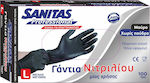 Sanitas Professional Handschuhe Nitril Puderfrei in Schwarz Farbe 100Stück