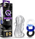 Blush Quickie Kit Jerk Off Set Rings Cock Transparent 3pcs BL-50139