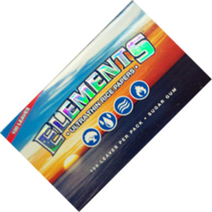 Elements Single Wide Double Cigarette Rolling Papers Double 100 sheets 1pcs
