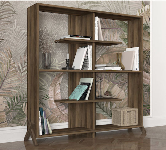 Bookcase Kos Dark Brown 112x22x115cm