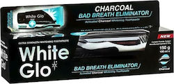 White Glo Charcoal Bad Breath Eliminator Pastă de dinți cu cărbune activ pentru Albire & Periuță de dinți 150gr