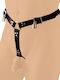 XR Locking Male Anal Plug Harness Ring Schwanz Leder mit Analplug Schwarz