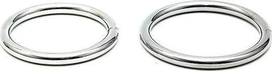 Rimba Welded Metal Cockring Set Set Cock Rings Cock Metal Argintiu 2buc