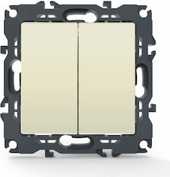 Aca Prime Recessed Double Wall Switch Without F...