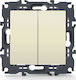 Aca Prime Recessed Wall Switch Double Without F...