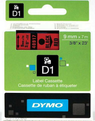 Dymo 40917 Label Maker Tape 7m x 9mm Red