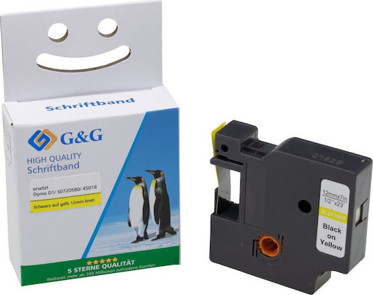 G&G 45018 Ταινία Ετικετογράφου 7m x 12mm σε Κίτρινο Χρώμα