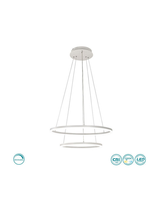 Fabas Luce Giotto Pendant Lamp with Built-in LED White