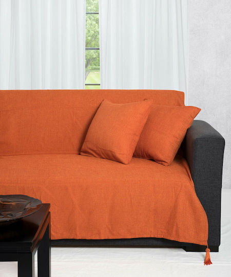 Silk Fashion Decorative Pillow Case 9925 Orange 45x45cm
