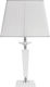 Ondaluce Cherub Glass Table Lamp for Socket E27 with White Shade and Base