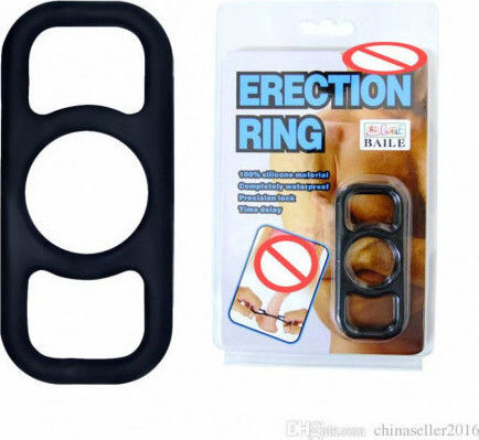 Baile Stretchy Silicone Cock Ring Cock Ring Cock Silicon Negru