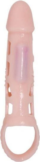 Baile Extension Vibrating Cock Sleeve Προέκταση Πέους με Δόνηση Μαύρη 13.5cm bI-26209