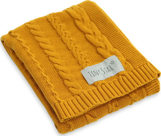 Tiny Star Pătură Pepinieră Swaddling Mustard 100% Bumbac Galbenă 80x100cm