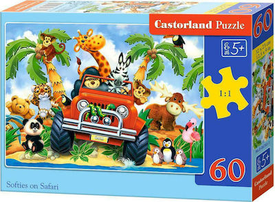 Παιδικό Puzzle Softies on Safari 60pcs για 5+ Ετών Castorland