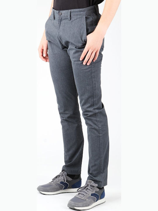 Pantaloni Chino cu Croială Slim Gri