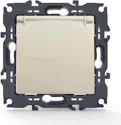 Aca Prize Electrice Mortice Single cu Capac Ivory