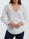 Gant Μακρυμάνικη Καλοκαιρινή Γυναικεία Μπλούζα σε Λευκό χρώμα