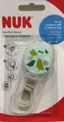 Nuk Ribbon Pacifier Soother Band Birds made of Fabric Birds - Green Green 10.750.105