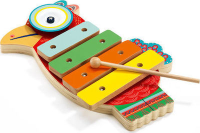 Djeco Wooden Xylophone Παπαγάλος for 1.5+ Years