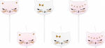 Kitty-shaped candles, 6pcs.