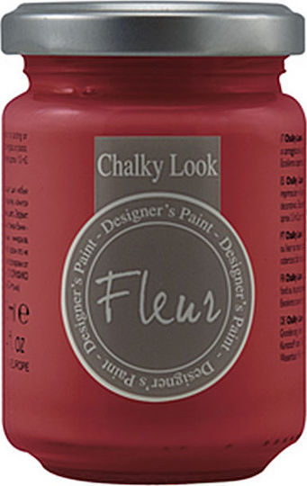 Fleur Chalky Look Chalk Paint Colour F27 Tomato Red 130ml 12029
