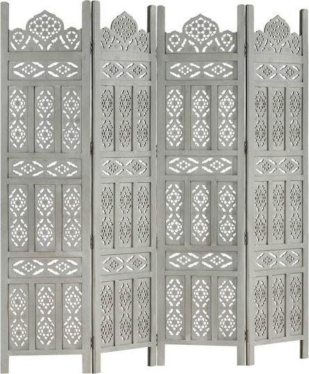 vidaXL Dekorativer Raumteiler Hölzernes mit 4 Paneelen 160x165cm