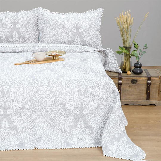 Borea Maya Chitare electrice Cuvertură Extra-dublu Microfibra GRI 220x240cm 3buc