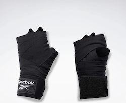 Reebok Hand Wraps Προστατευτικά Γάντια για Πυγμαχία Μαύρα FQ5483