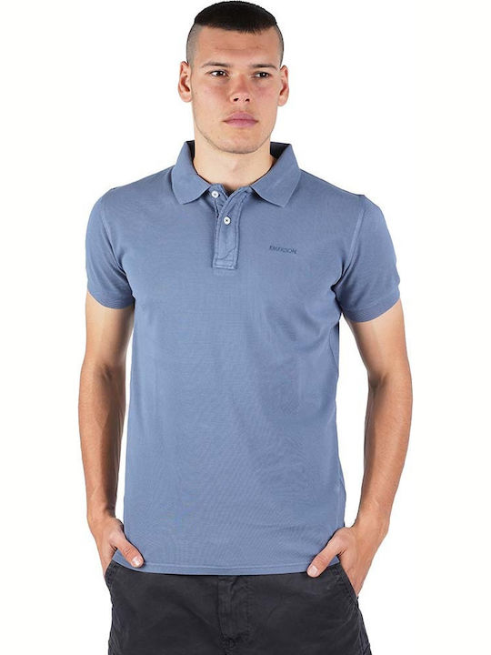 Emerson Men's Short Sleeve Blouse Polo Stone Blue